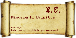Mindszenti Brigitta névjegykártya